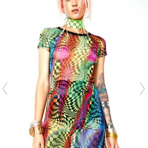 Club Exx Psytrance Mesh Dress